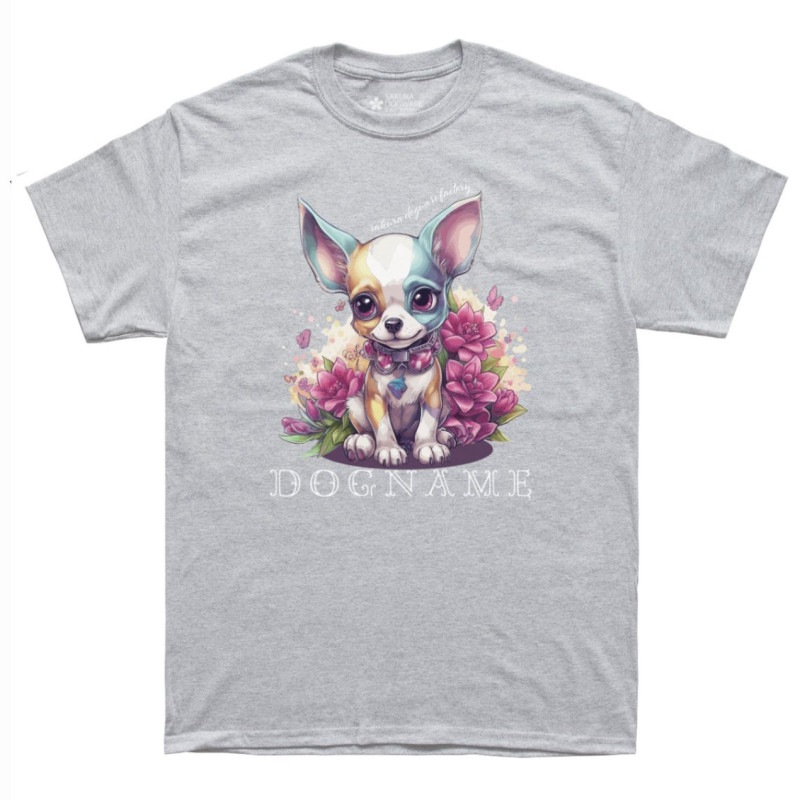 SAKURA DOGWARE FACTORY 名入れ　ユニセックス　Tシャツ　チワワ 6055