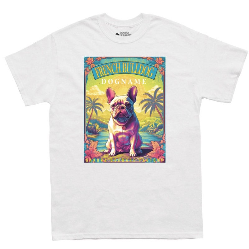 SAKURA DOGWARE FACTORY 名入れ　ユニセックス　Tシャツ　フレンチブルドッグ　6074