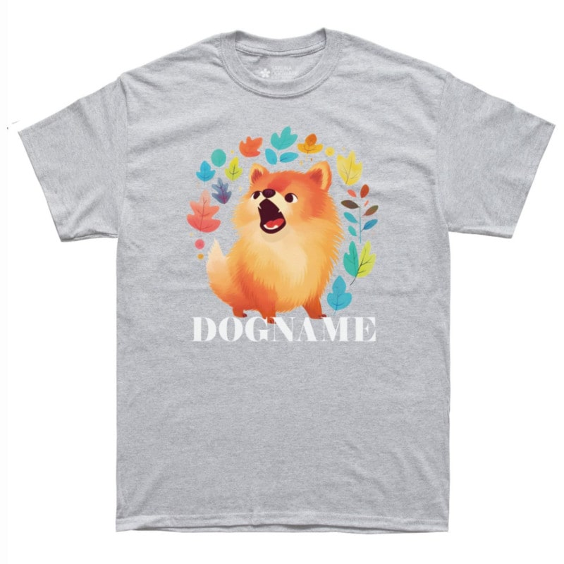 SAKURA DOGWARE FACTORY 名入れ　ユニセックス　Tシャツ　ポメラニアン　6077