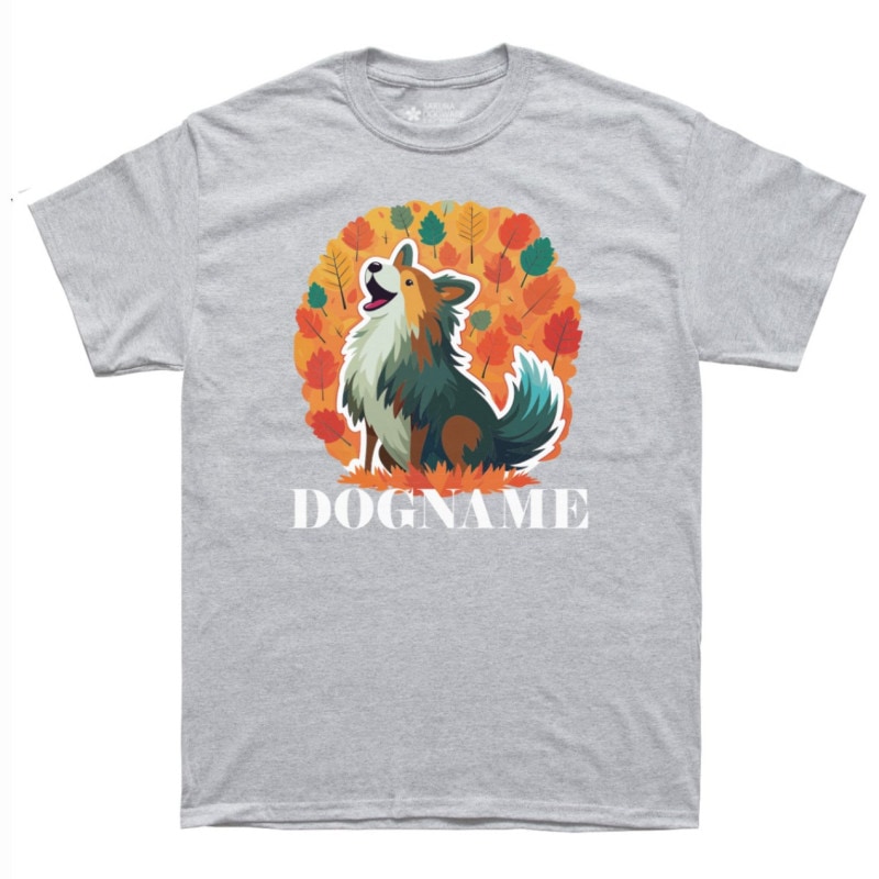 SAKURA DOGWARE FACTORY 名入れ　ユニセックス　Tシャツ　シェトランドシープドッグ　6088