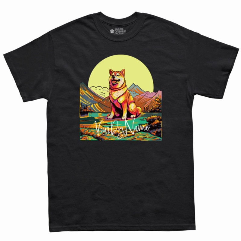 SAKURA DOGWARE FACTORY 名入れ　ユニセックス　Tシャツ　柴犬　6104