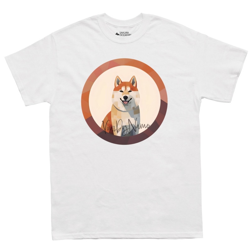 SAKURA DOGWARE FACTORY 名入れ　ユニセックス　Tシャツ　秋田犬　6106