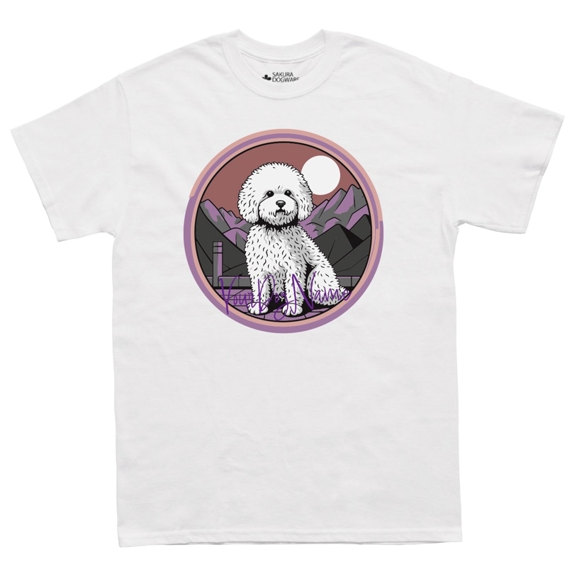 SAKURA DOGWARE FACTORY 名入れ　ユニセックス　Tシャツ ビションフリーゼ　6110