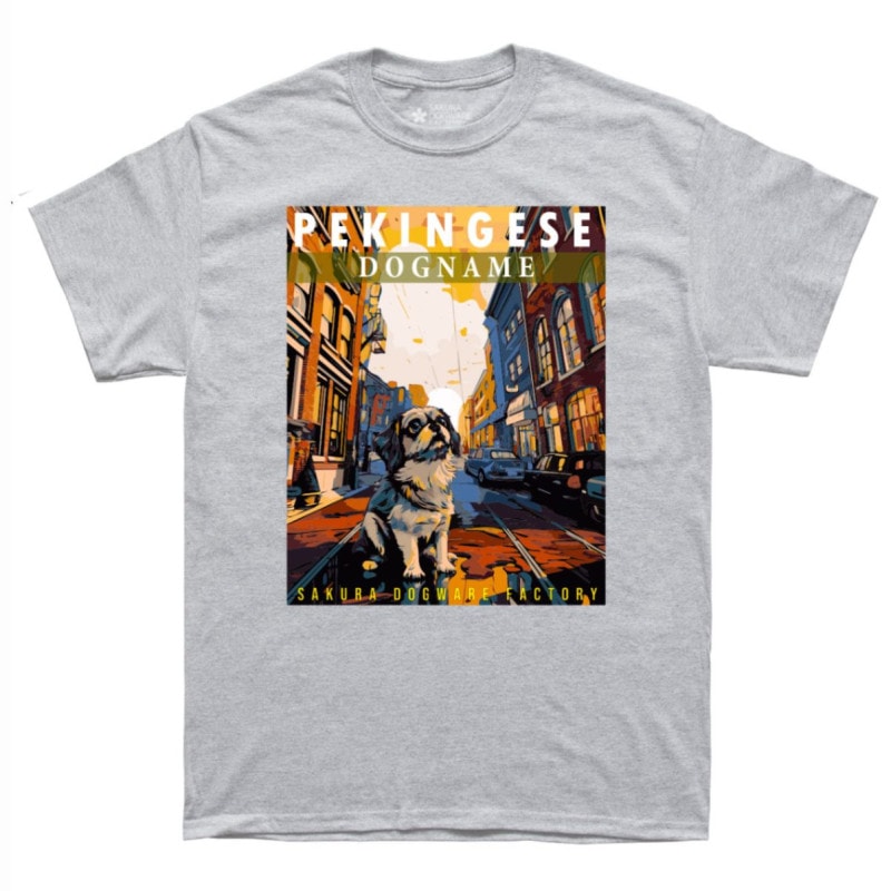 SAKURA DOGWARE FACTORY 名入れ　ユニセックス　Tシャツ ペキニーズ　6117