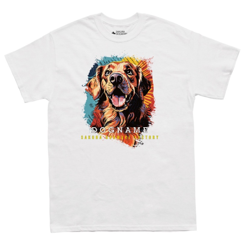 SAKURA DOGWARE FACTORY 名入れ　ユニセックス　Tシャツ　ゴールデンレトリバー　6120