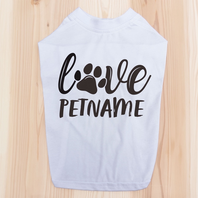 SAKURA DOGWARE FACTORY 名入れ　ペット用Tシャツ(小型犬・パピー・中大型犬・猫用) 綿100% 77004