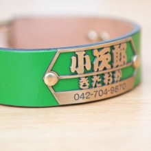 ※修理　金具プレート再利用首輪交換(切り文字彫刻真鍮プレート付おなまえ首輪専用)　ベルト幅30mm #xt1001