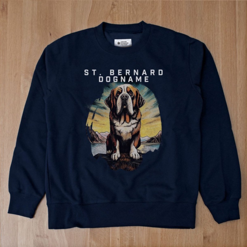 SAKURA DOGWARE FACTORY 名入れ　ユニセックス　クルーネックスウェット　セントバーナード　8052