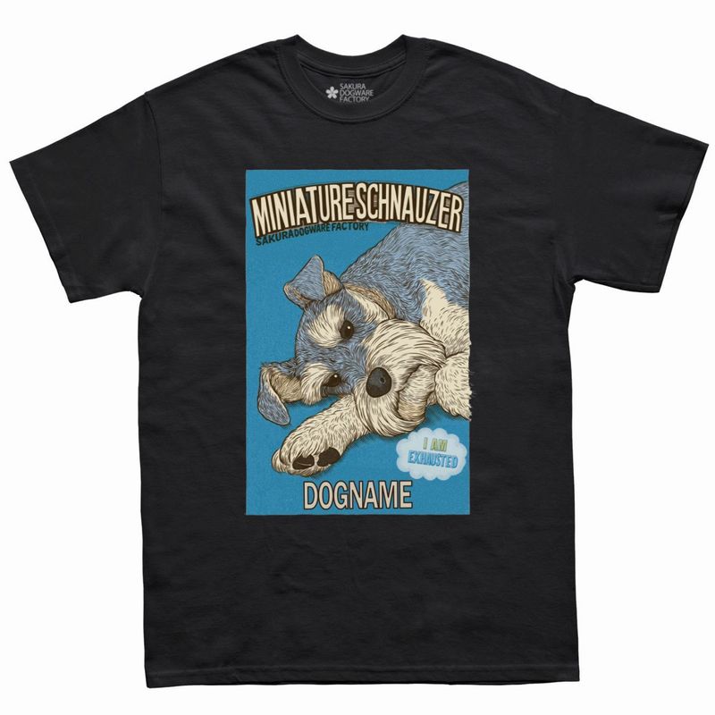 SAKURA DOGWARE FACTORY 名入れ　ユニセックス　Tシャツ　ミニチュアシュナウザー　6218
