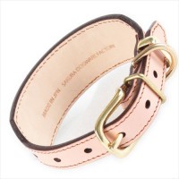 SAKURA DOGWARE トイプードル専用デザイン　スワロフスキーエレメンツ埋込　本ヌメ革/本革　真鍮金具　首輪(小型犬・超小型犬・猫用)　A1517 (SS 首周り18.5-28.5cm)|デザ