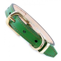 SAKURA DOGWARE ヌメ革 スワロフスキーエレメンツラインストーン 真鍮無垢金具 SS首輪(小型犬・超小型犬・猫用　/　首周り18.5-28.5cm)　A1028|デザイン本革首輪