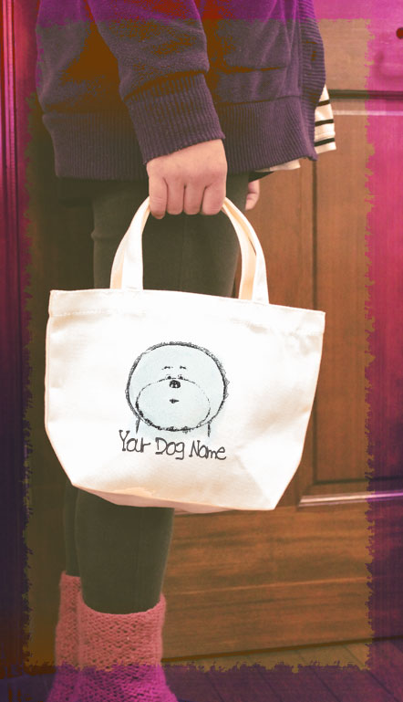 オリジナルデザイン　ビションフリーゼ　お散歩トートバッグT1042