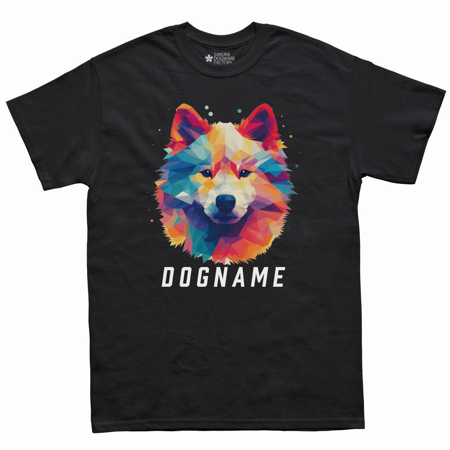 犬種デザイン名入れTシャツ サモエド 6076 - サクラ犬具製作所