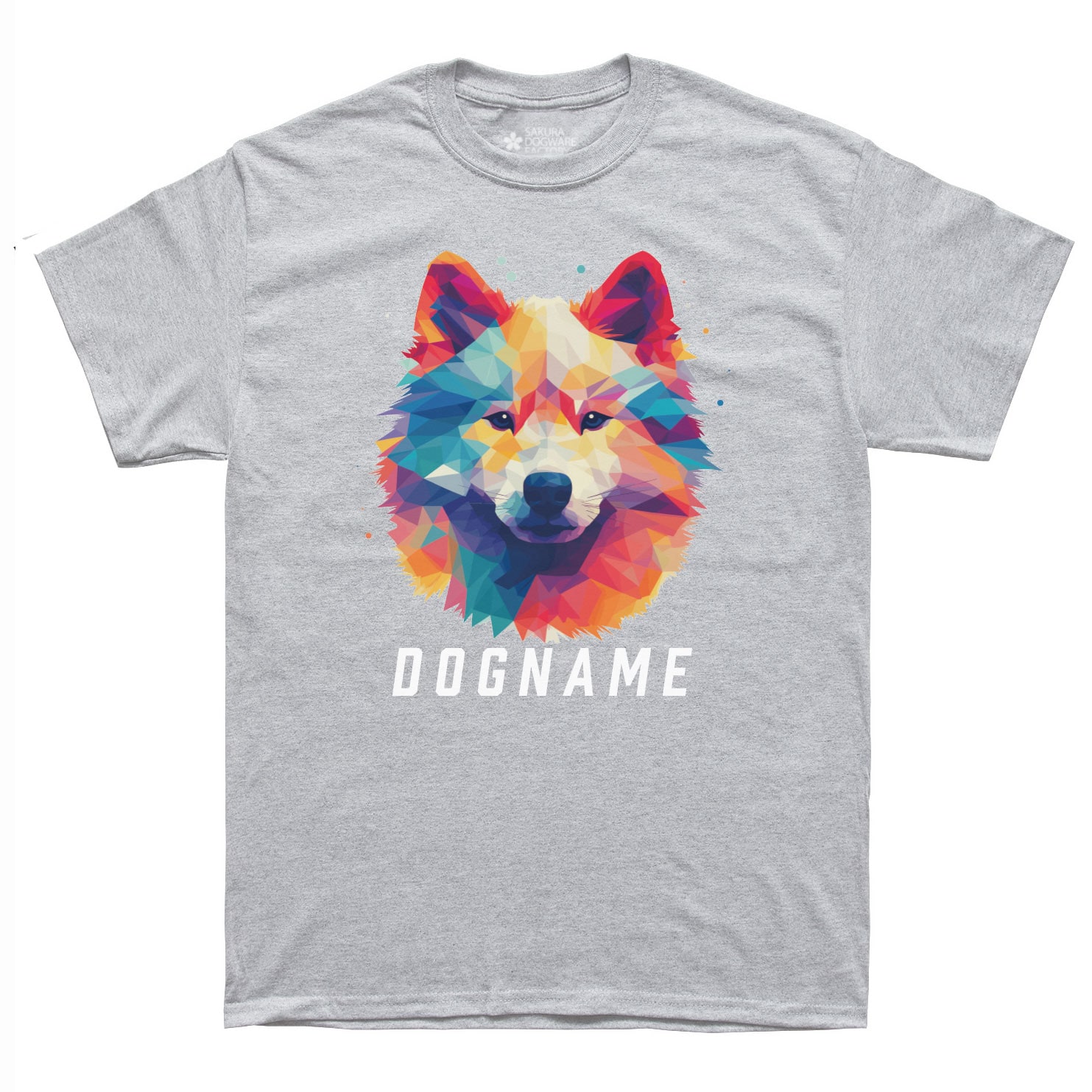 犬種デザイン名入れTシャツ サモエド 6076 - サクラ犬具製作所