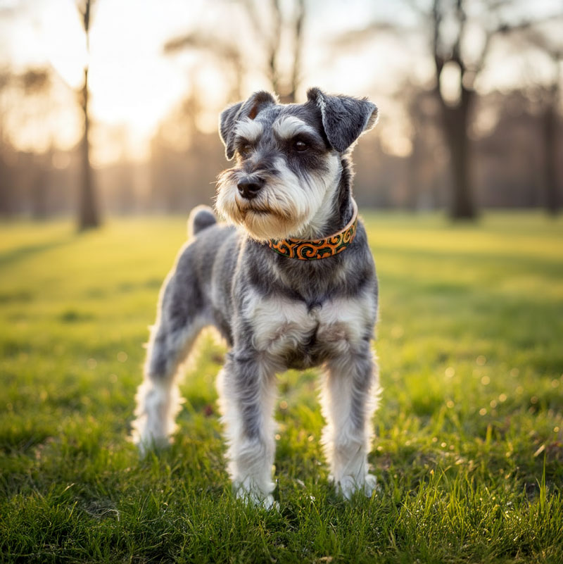 Framer アートなグラフィック本革首輪 ポップな唐草模様　グリーン　真鍮無垢金具 サイズSS～L ベルト幅16mm #23462