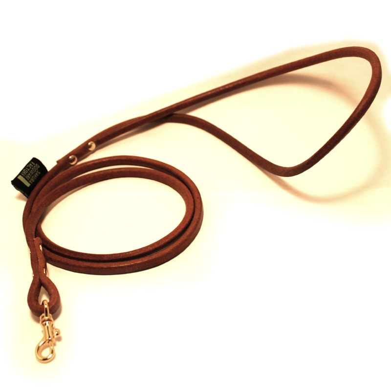 本革首輪 おしゃれ首輪 迷子札首輪の サクラ犬具製作所 Sakura Dogware ストロングドイツ革紐 小型犬用 極小ナスカンリード A3011 リード 引き綱 サクラ犬具製作所