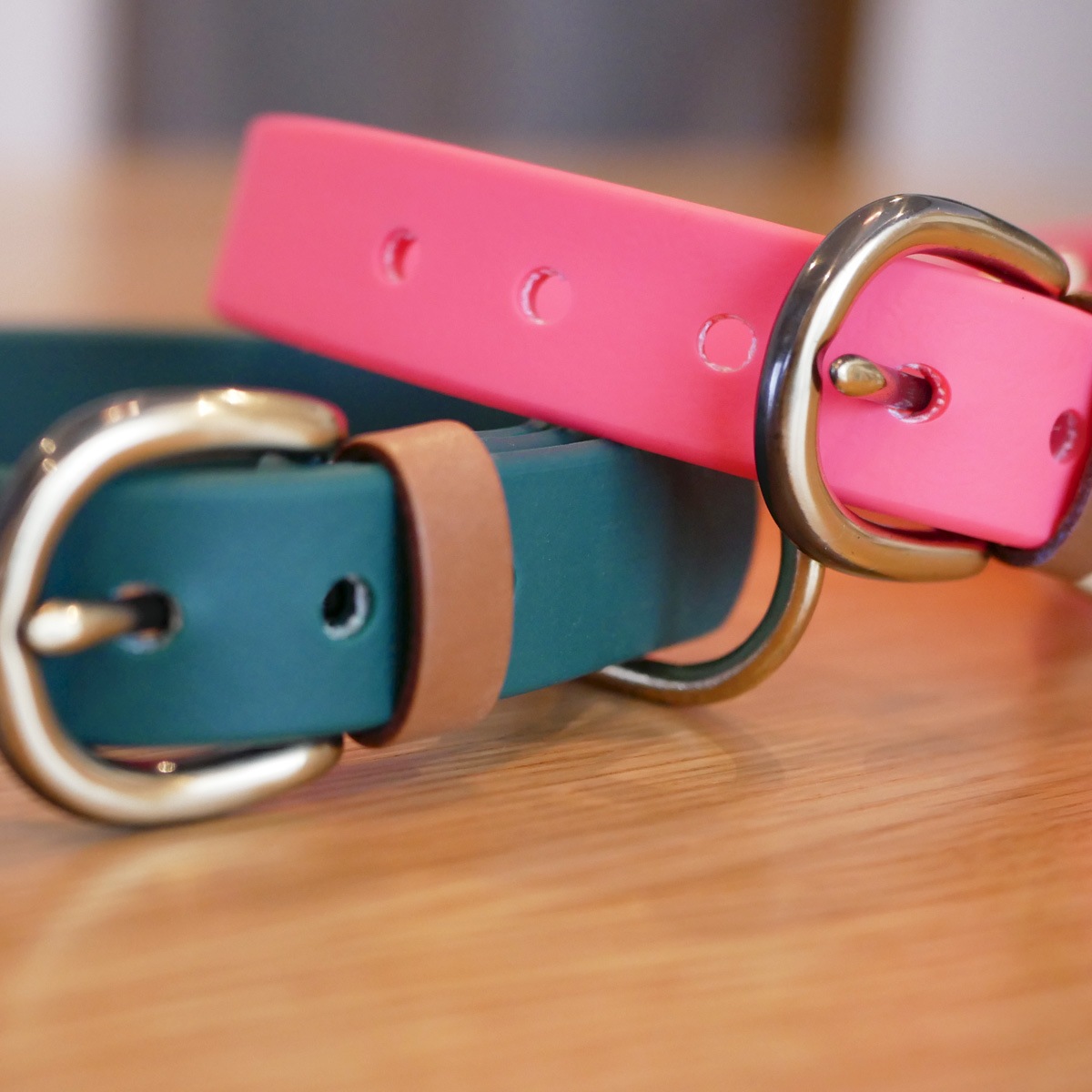 【サクラ犬具製作所オリジナル】名入れエアタグホルダー付きアウトドア首輪　16mm 24mm 防水性・柔軟性・耐久性に優れたハイテク素材の犬用首輪　長さもセミオーダーOK