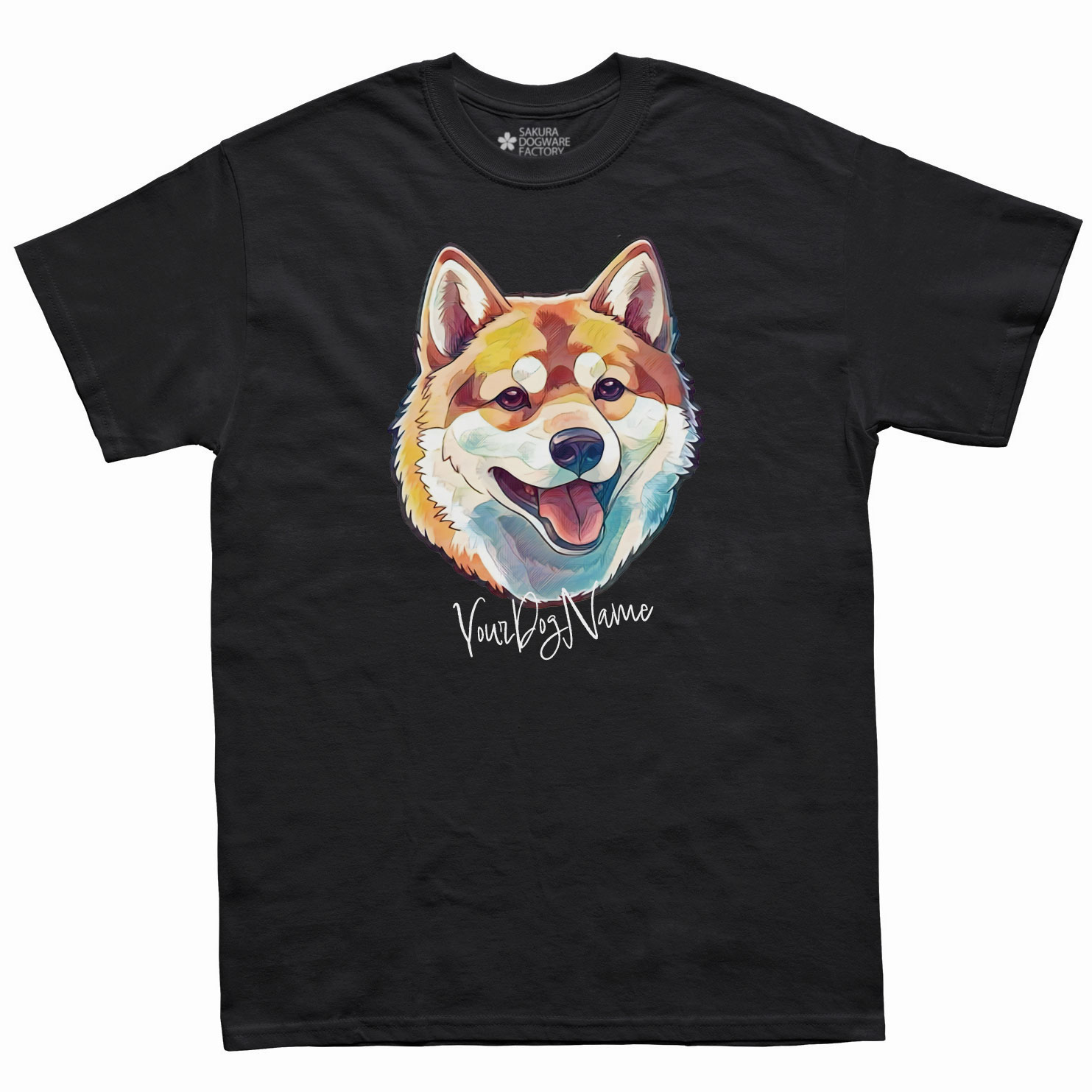 犬種デザイン名入れTシャツ 柴犬 6084 - サクラ犬具製作所