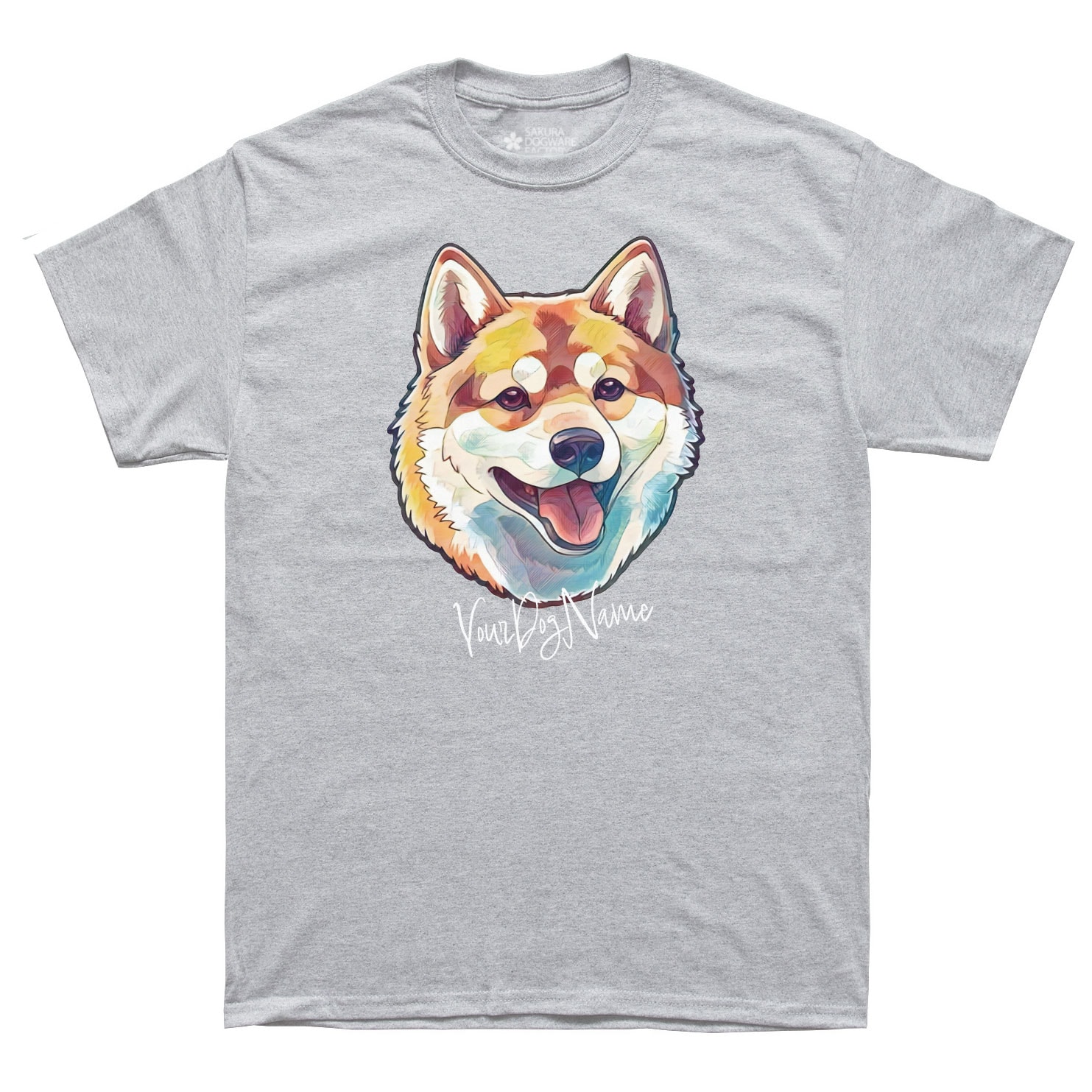 犬種デザイン名入れTシャツ 柴犬 6084 - サクラ犬具製作所