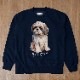 SAKURA DOGWARE FACTORY 名入れ　ユニセックス　クルーネックスウェット　シーズー　8034