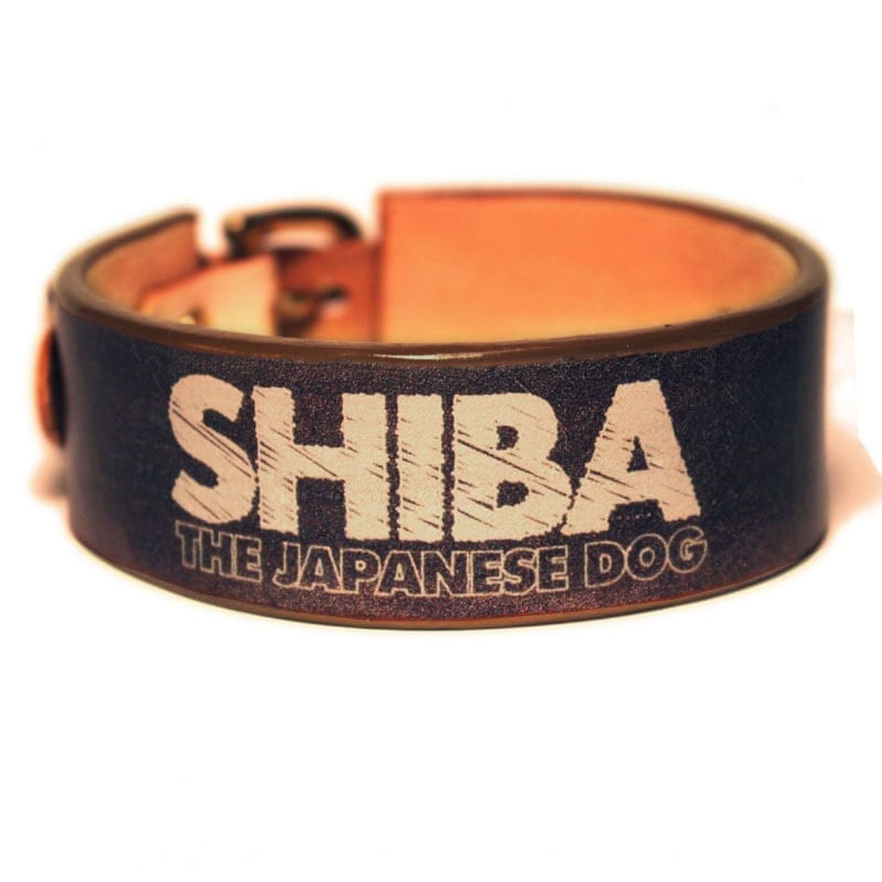 Framer WIDE グラフィック手仕上げ　本革首輪　真鍮無垢金具 サイズSS～LL ベルト幅30mm/40mm #33034