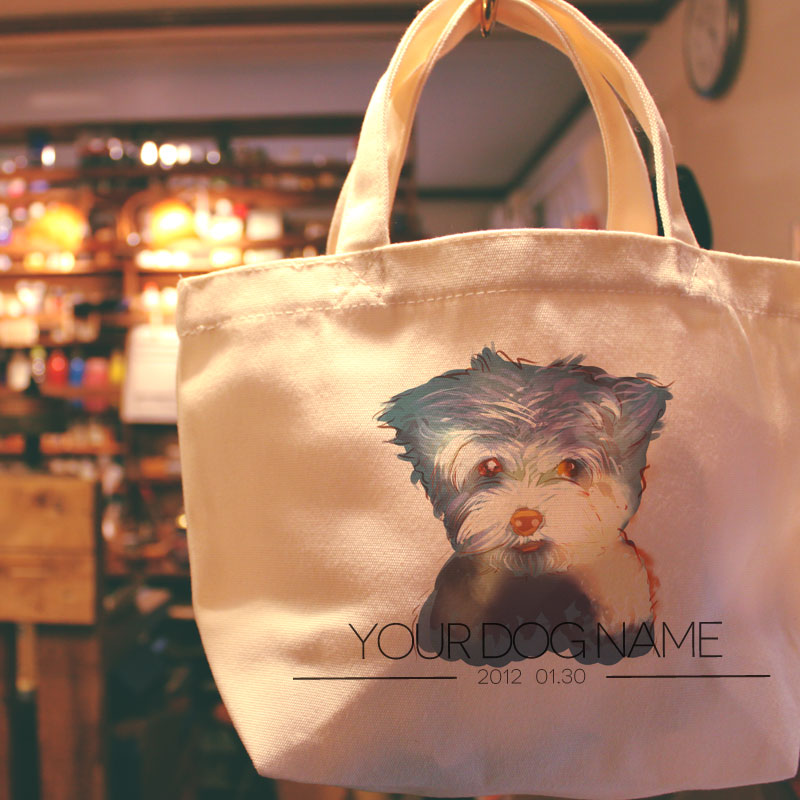 名入れ　オリジナルデザイン　ミニサイズ　お散歩トートバッグT1017