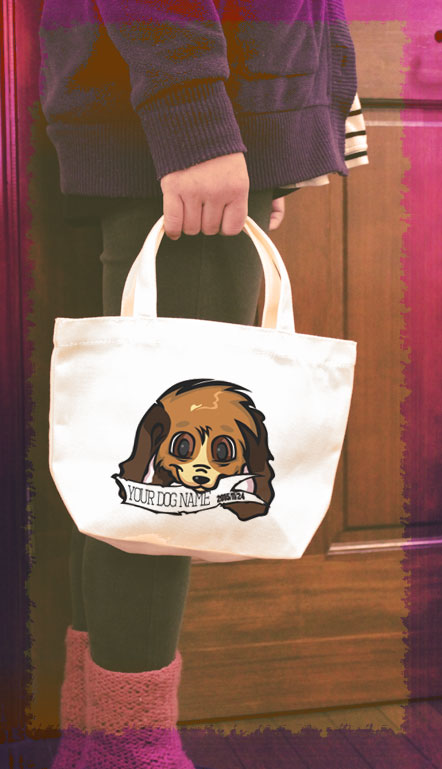 名入れ　オリジナルデザイン　ミニサイズ　お散歩トートバッグT1025