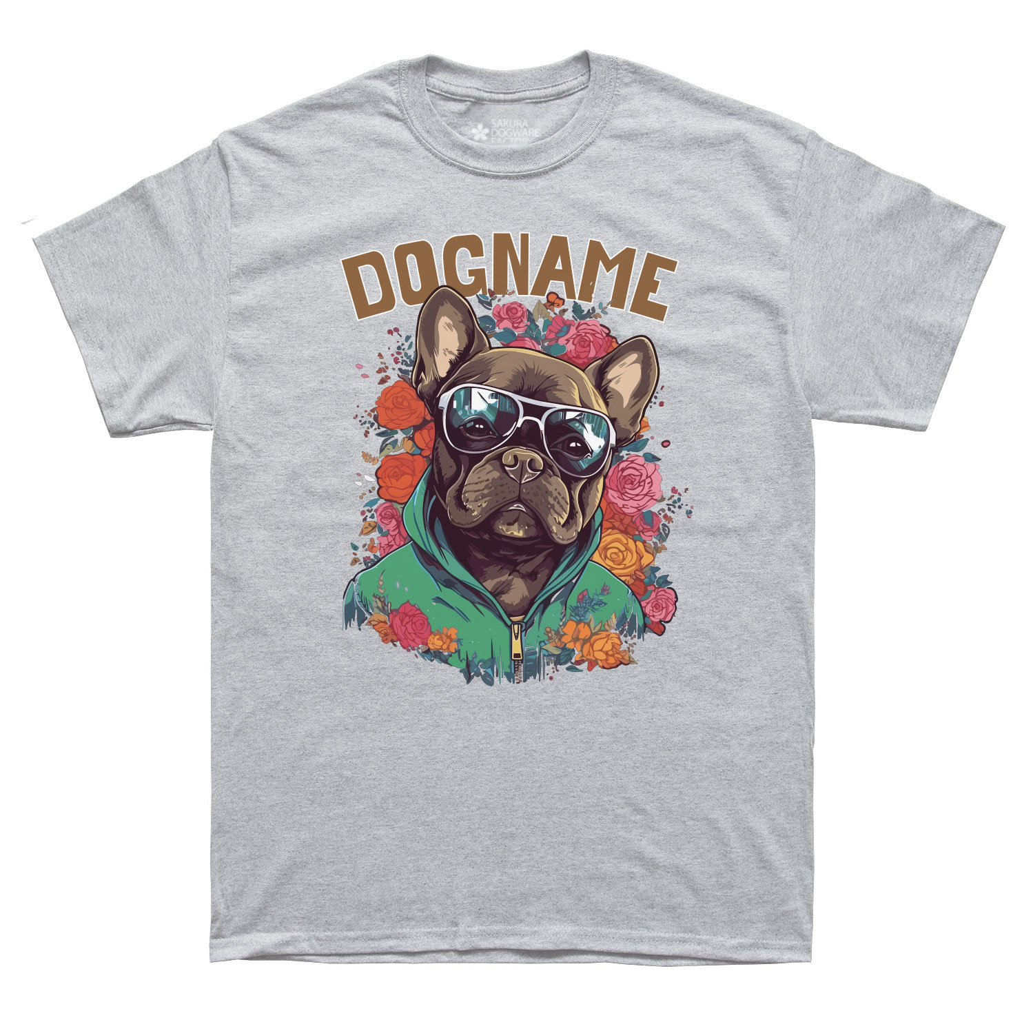SAKURA DOGWARE FACTORY 名入れ　ユニセックス　Tシャツ　フレブル　6085