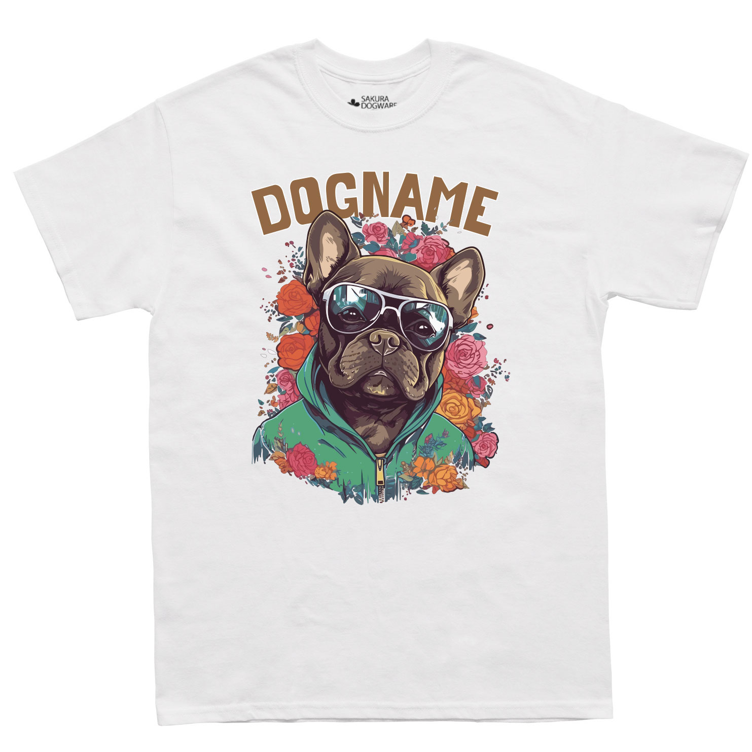 SAKURA DOGWARE FACTORY 名入れ　ユニセックス　Tシャツ　フレブル　6085