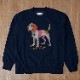 SAKURA DOGWARE FACTORY 名入れ　ユニセックス　クルーネックスウェット　ヴィンテージプリント　ビーグル　8076
