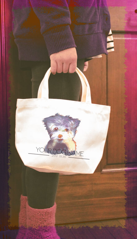 名入れ　オリジナルデザイン　ミニサイズ　お散歩トートバッグT1017
