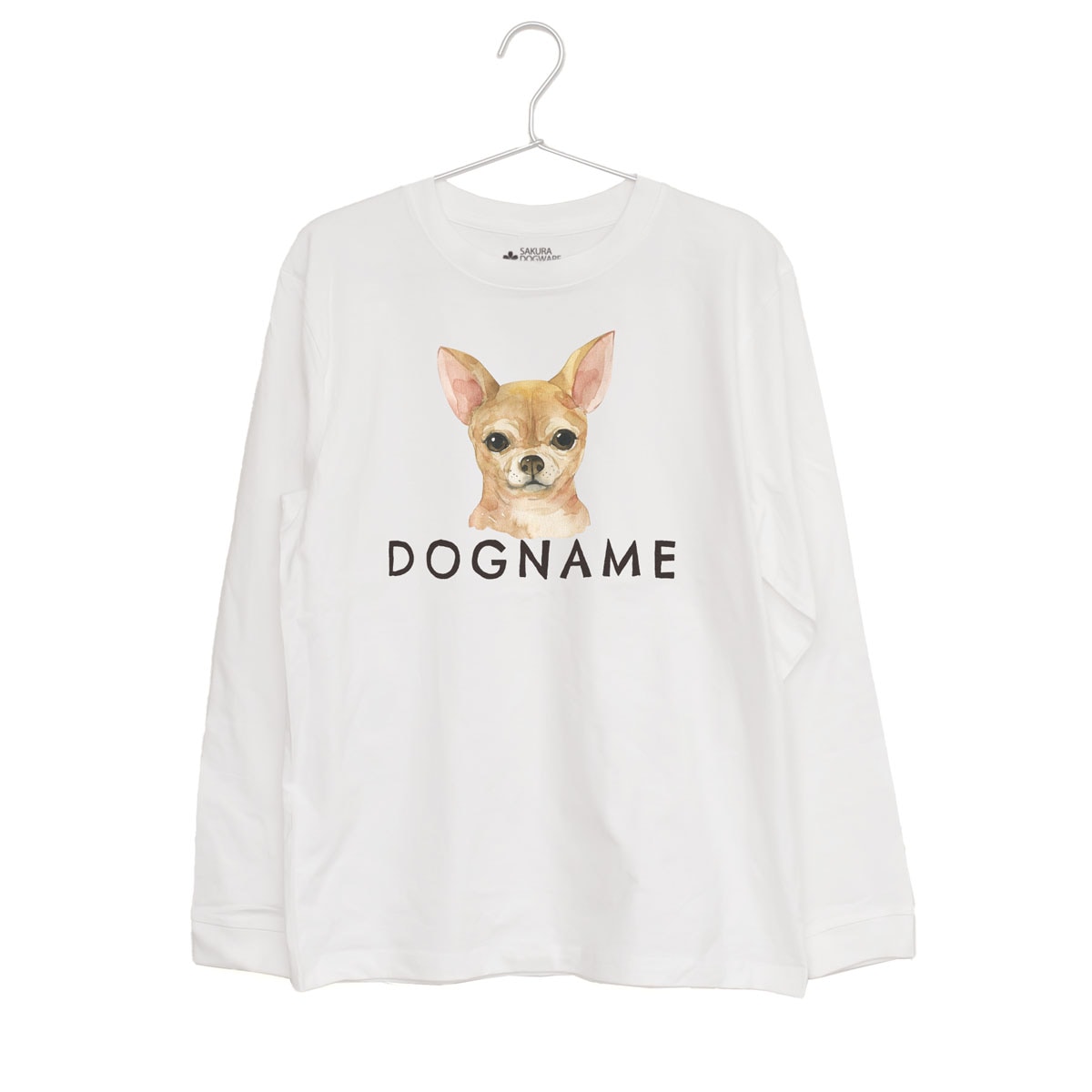 SAKURA DOGWARE FACTORY 名入れ　ユニセックス　ロンT　チワワ　9017