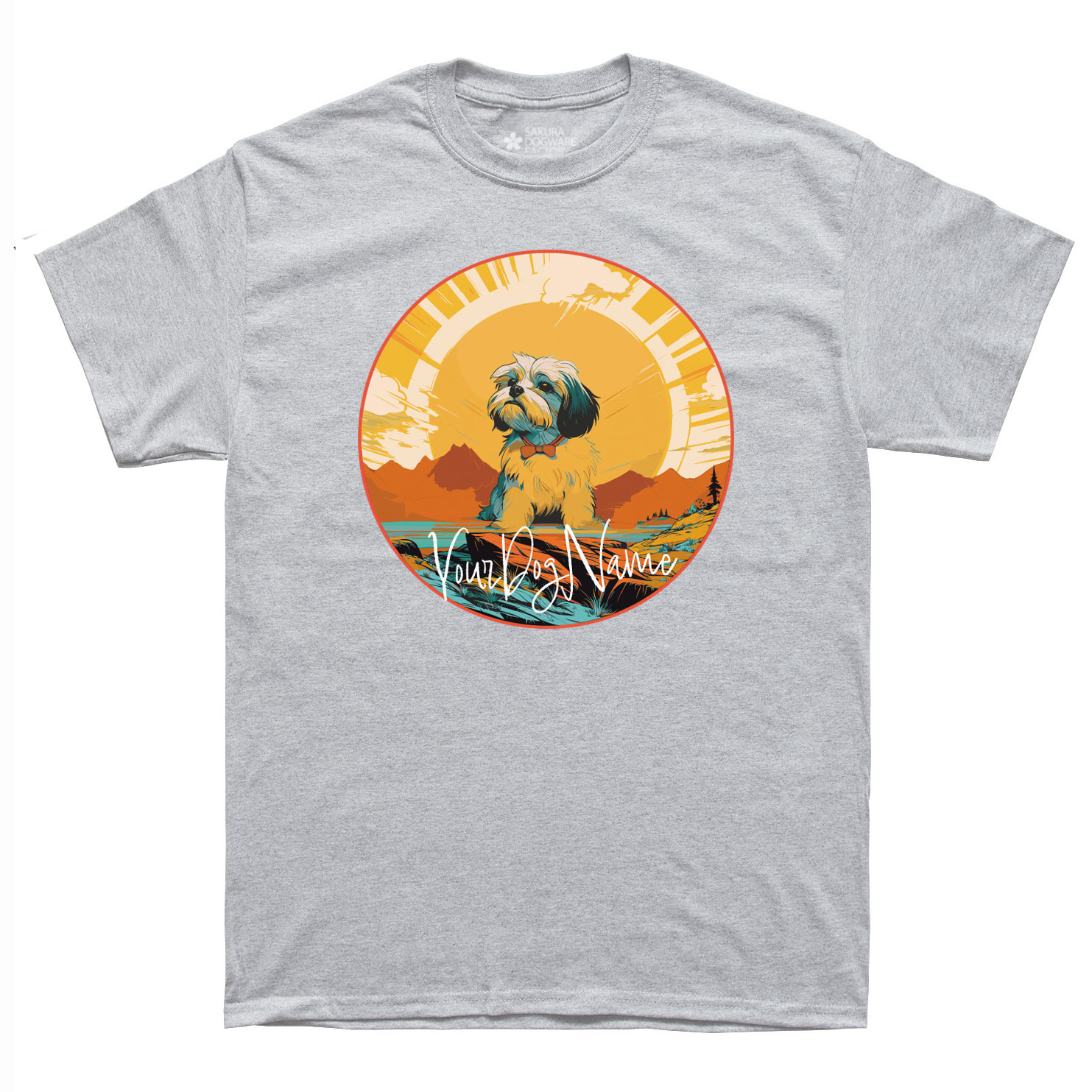 SAKURA DOGWARE FACTORY 名入れ　ユニセックス　Tシャツ　シーズー　6098