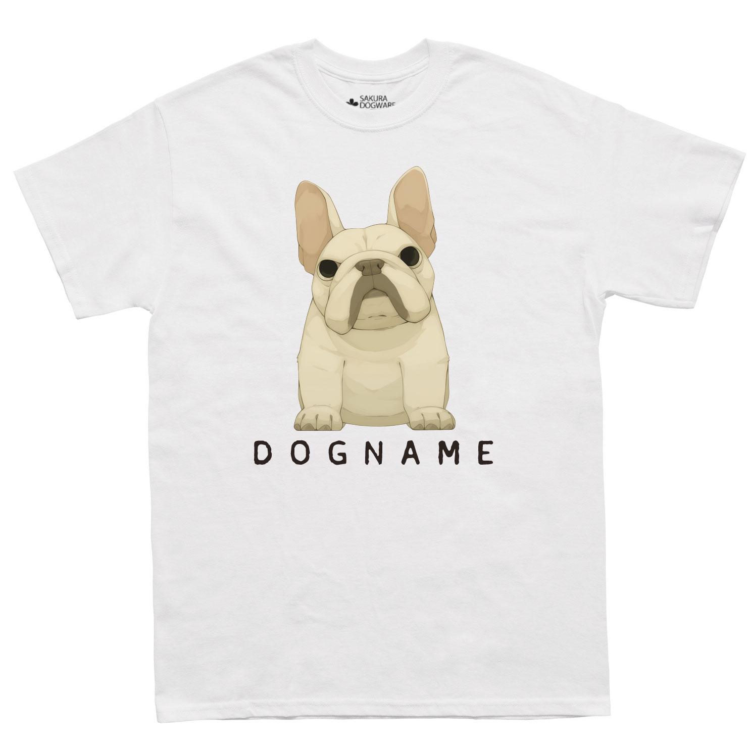 SAKURA DOGWARE FACTORY 名入れ　ユニセックス　Tシャツ　フレンチブルドッグ　6158