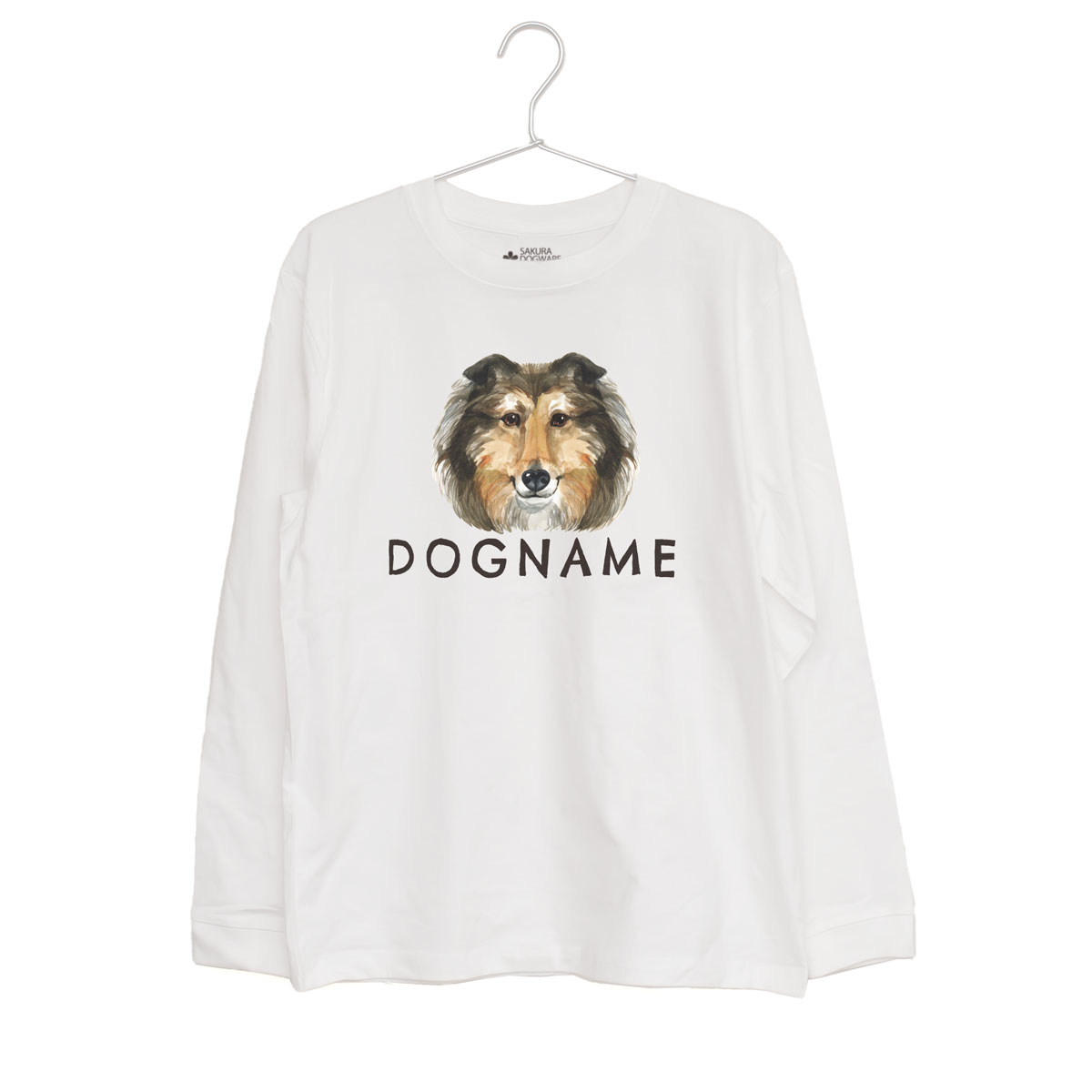 SAKURA DOGWARE FACTORY 名入れ　ユニセックス　ロンT　ボーダーコリー　9026