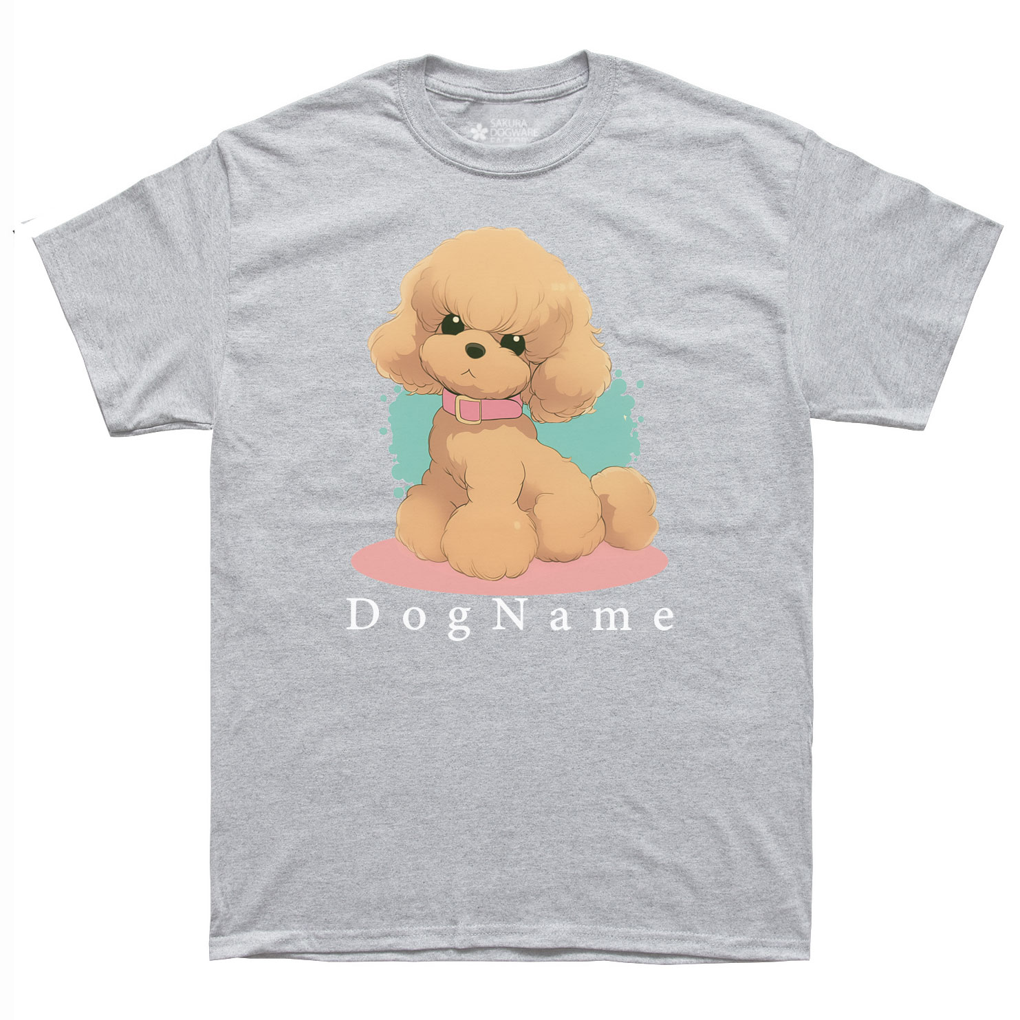 SAKURA DOGWARE FACTORY 名入れ　ユニセックス　Tシャツ　80's シティポップ　トイプードル　6162