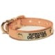 超小型犬　猫　用　12mm幅　おなまえ首輪　真鍮彫刻プレート　本ヌメ革/本革　手仕上げ　　真鍮金具　首輪(小型犬・超小型犬)　AS8888