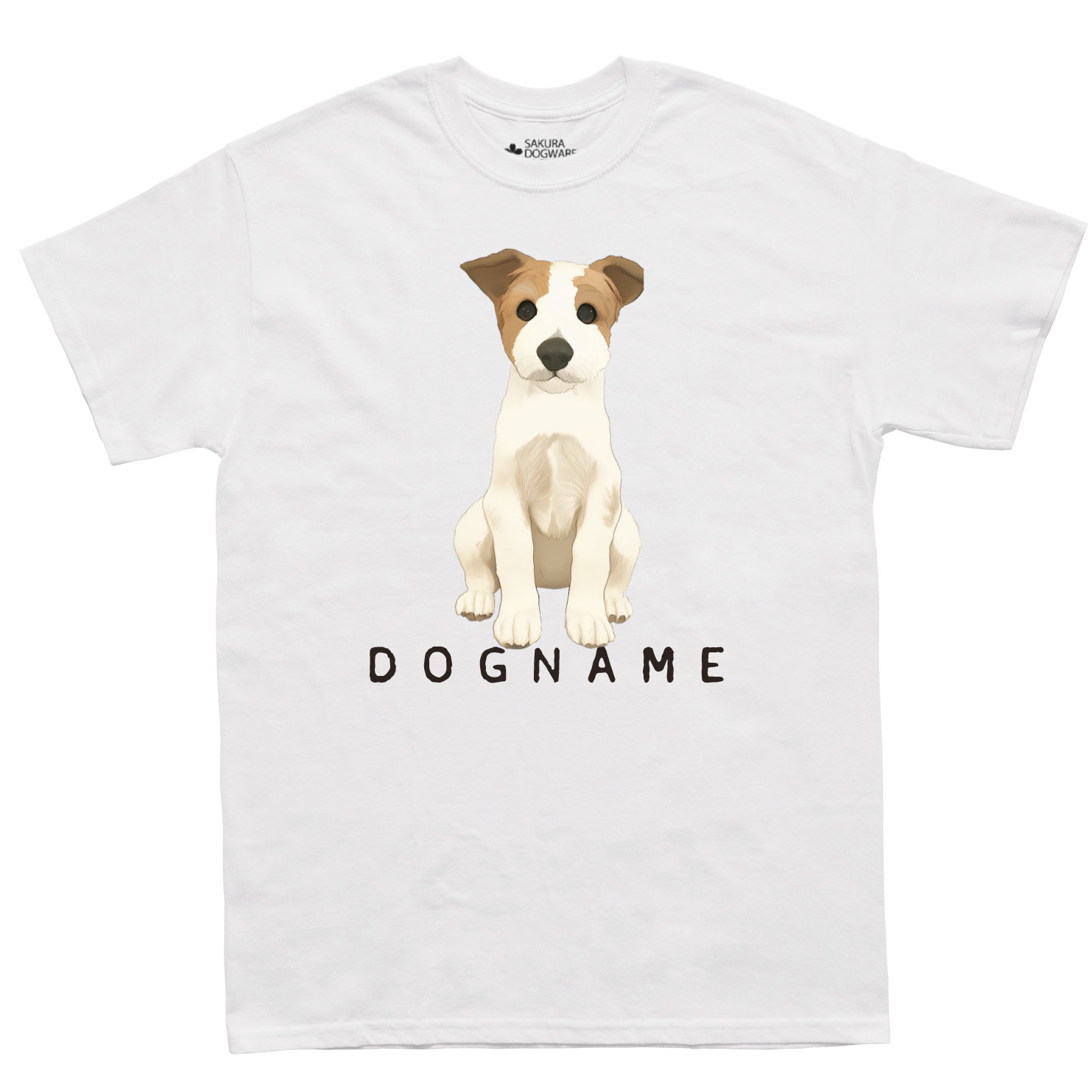 SAKURA DOGWARE FACTORY 名入れ　ユニセックス　Tシャツ　ジャックラッセルテリア　6165