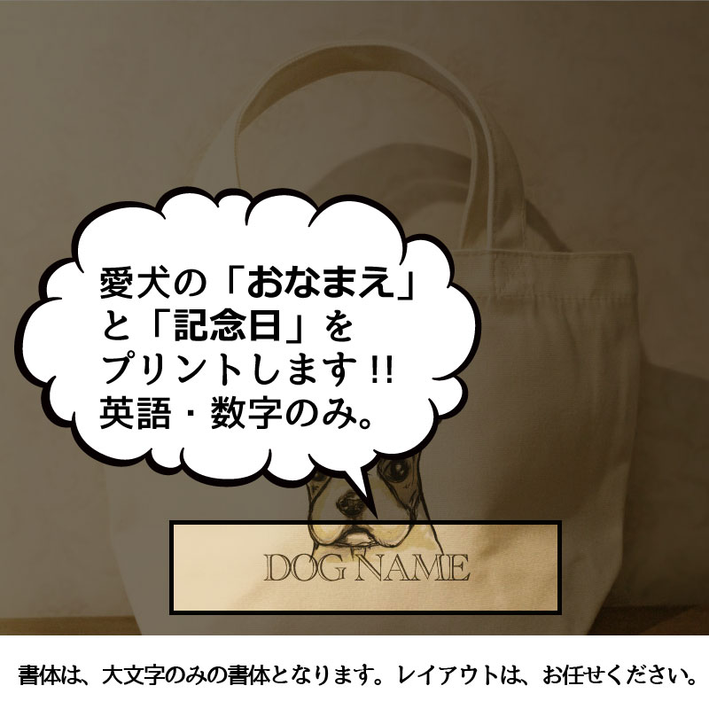 名入れ　オリジナルデザイン　ボストンテリア　ミニサイズ　お散歩トートバッグT1026