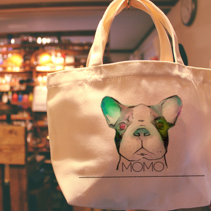 オリジナルデザイン　フレブルパピー　ミニサイズ　お散歩トートバッグT1032