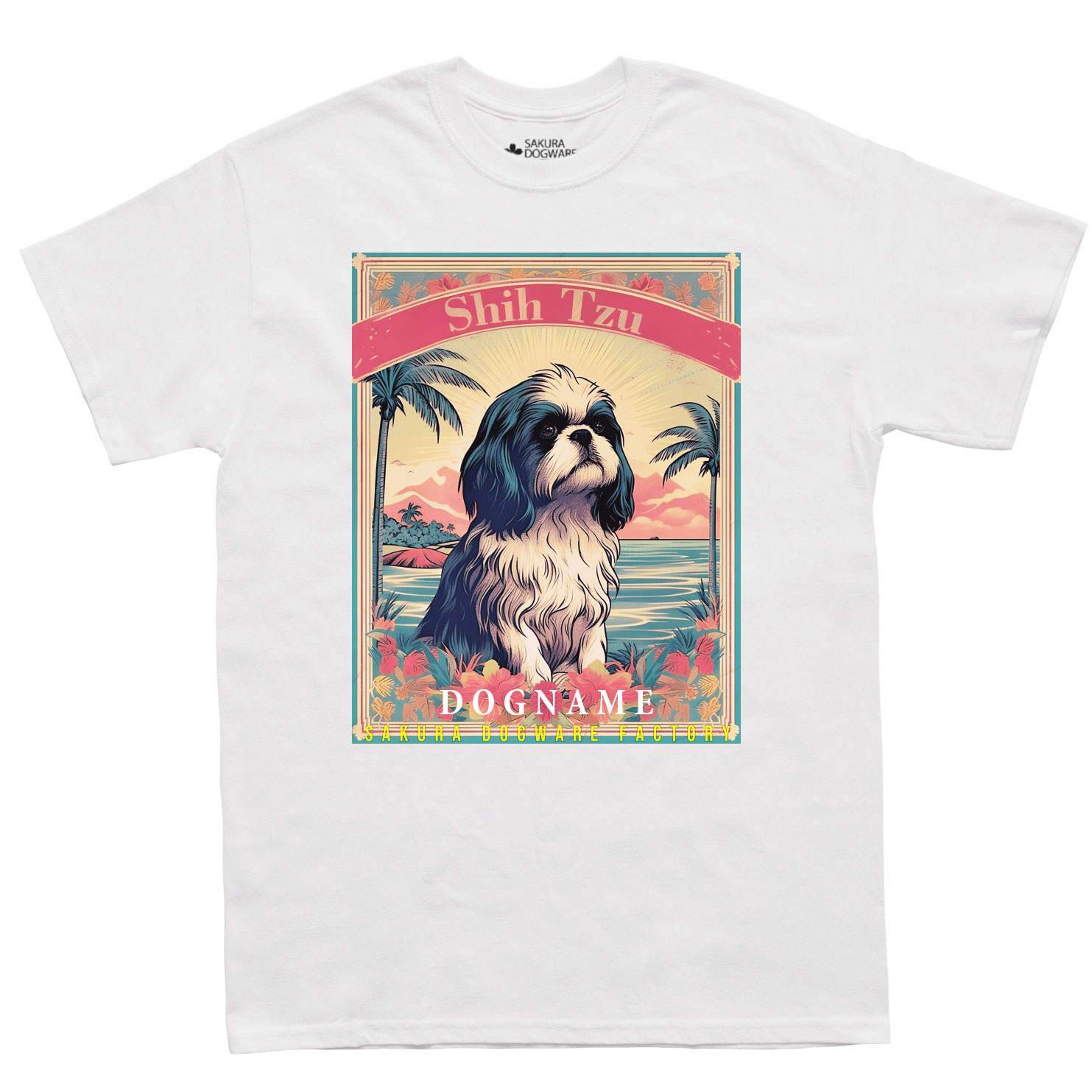 犬種デザイン名入れTシャツ シーズー 6111 - サクラ犬具製作所