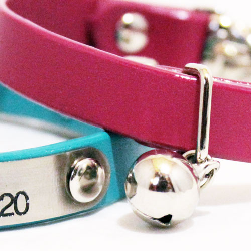 ２７カラーズ　猫用おなまえ首輪　 本革首輪 本ヌメ革/本革　手仕上げ メタル危険防止金具 (首周り18-28cm)　##CT88890-color