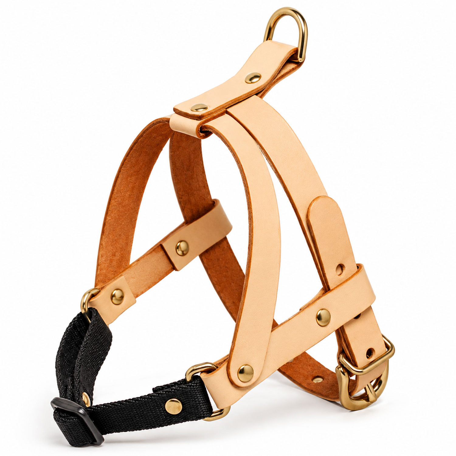 SAKURA DOGWARE 「ザ・レザーハーネス/ナチュラル」　盲導犬ハーネスをヒントに小型犬・中型犬に最適なカタチのハーネス A4034