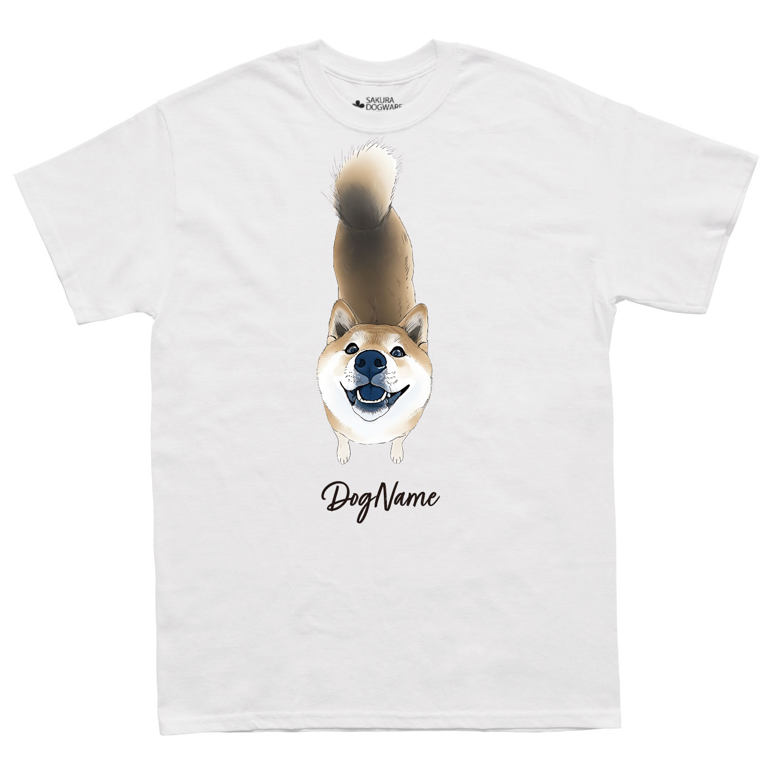 SAKURA DOGWARE FACTORY 名入れ　ユニセックス　Tシャツ　柴犬　6204