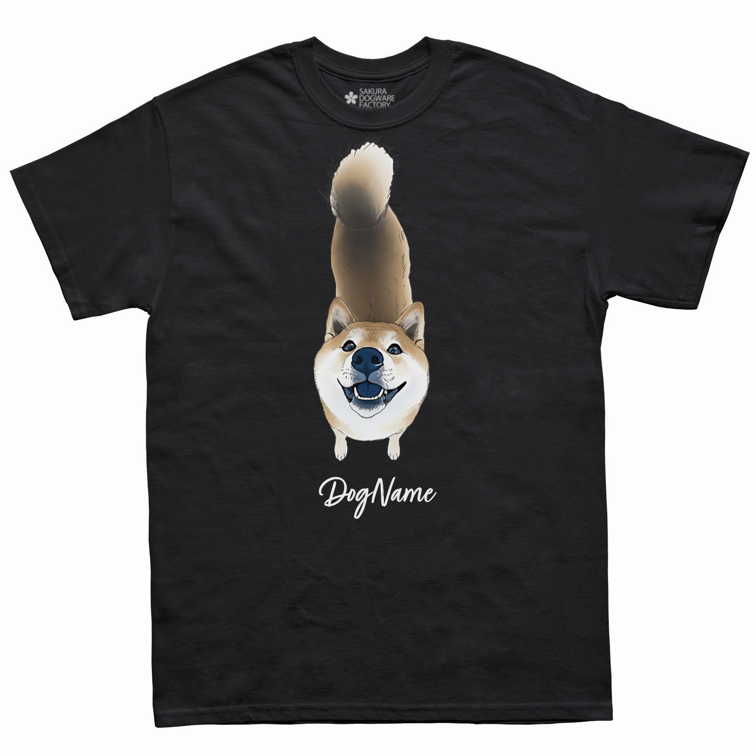 SAKURA DOGWARE FACTORY 名入れ　ユニセックス　Tシャツ　柴犬　6204