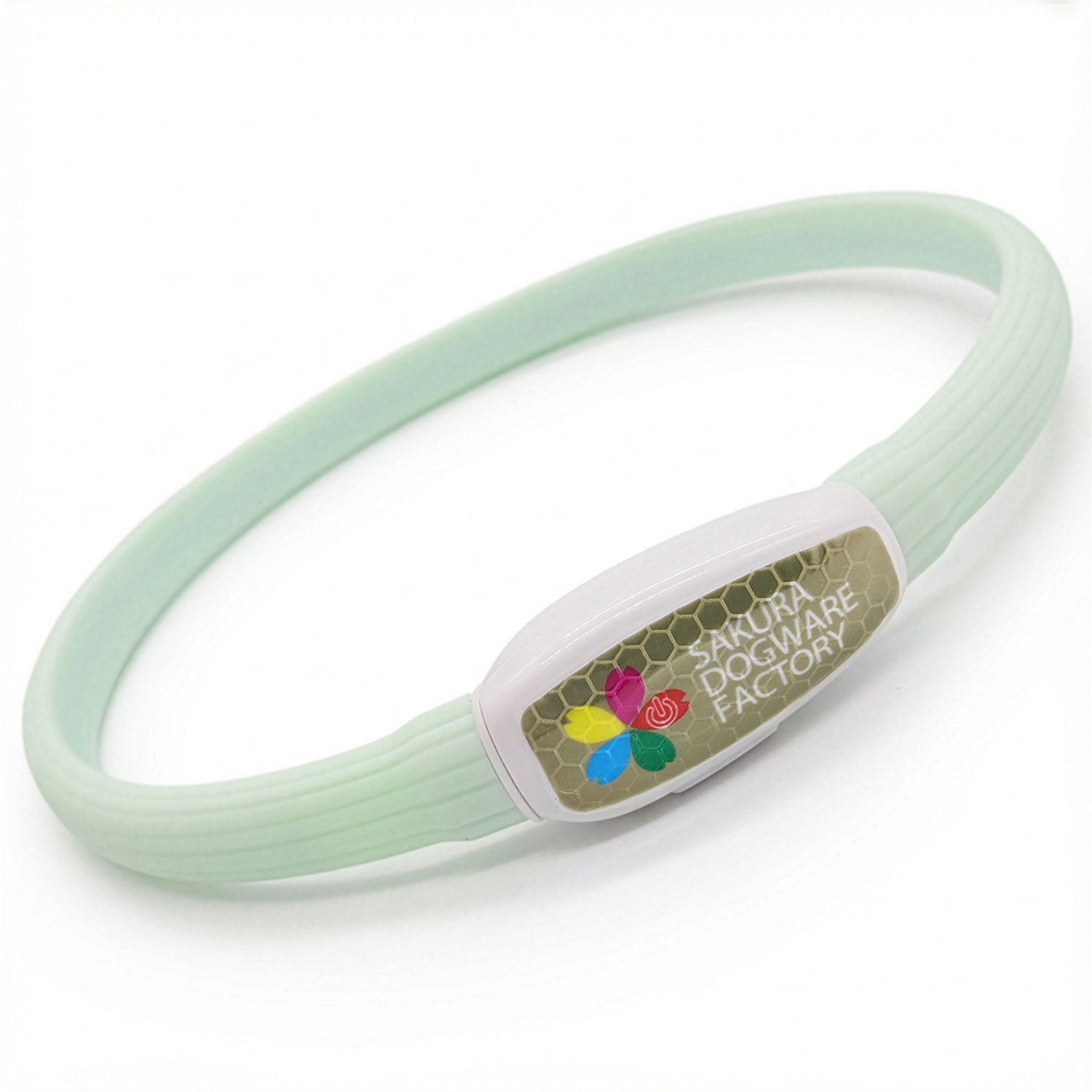 LED光る首輪　流れるレインボーRGB 単色発光6色　レインボー3パターン　USB充電(TYPE-C)