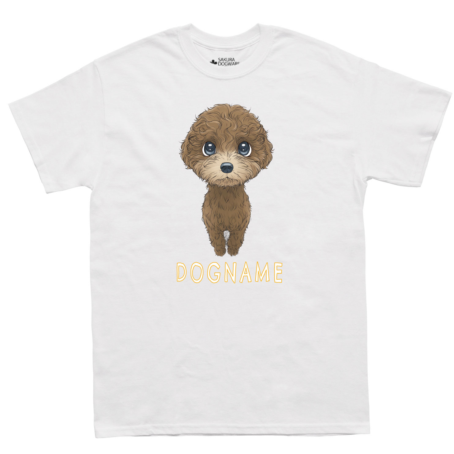 SAKURA DOGWARE FACTORY 名入れ　ユニセックス　Tシャツ　トイプードル　6205