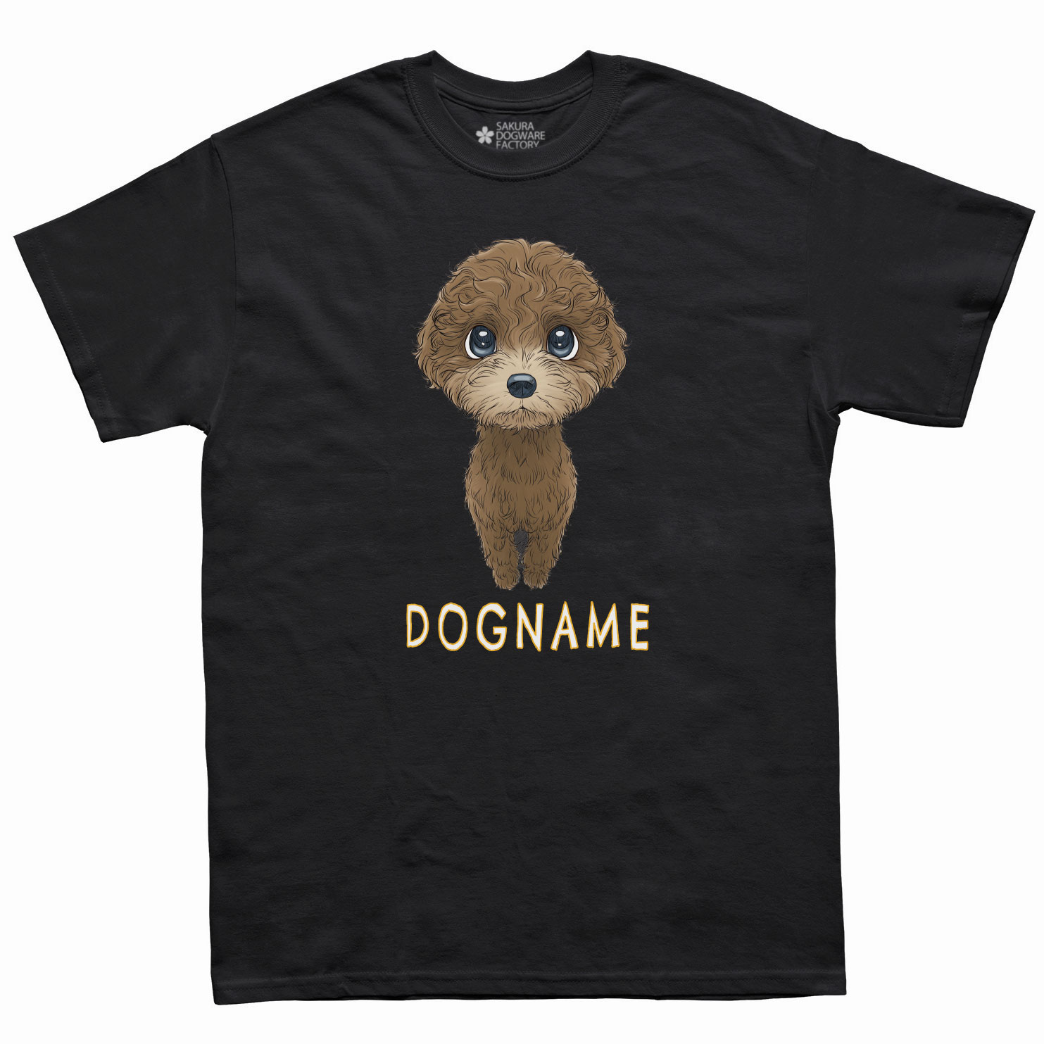 SAKURA DOGWARE FACTORY 名入れ　ユニセックス　Tシャツ　トイプードル　6205
