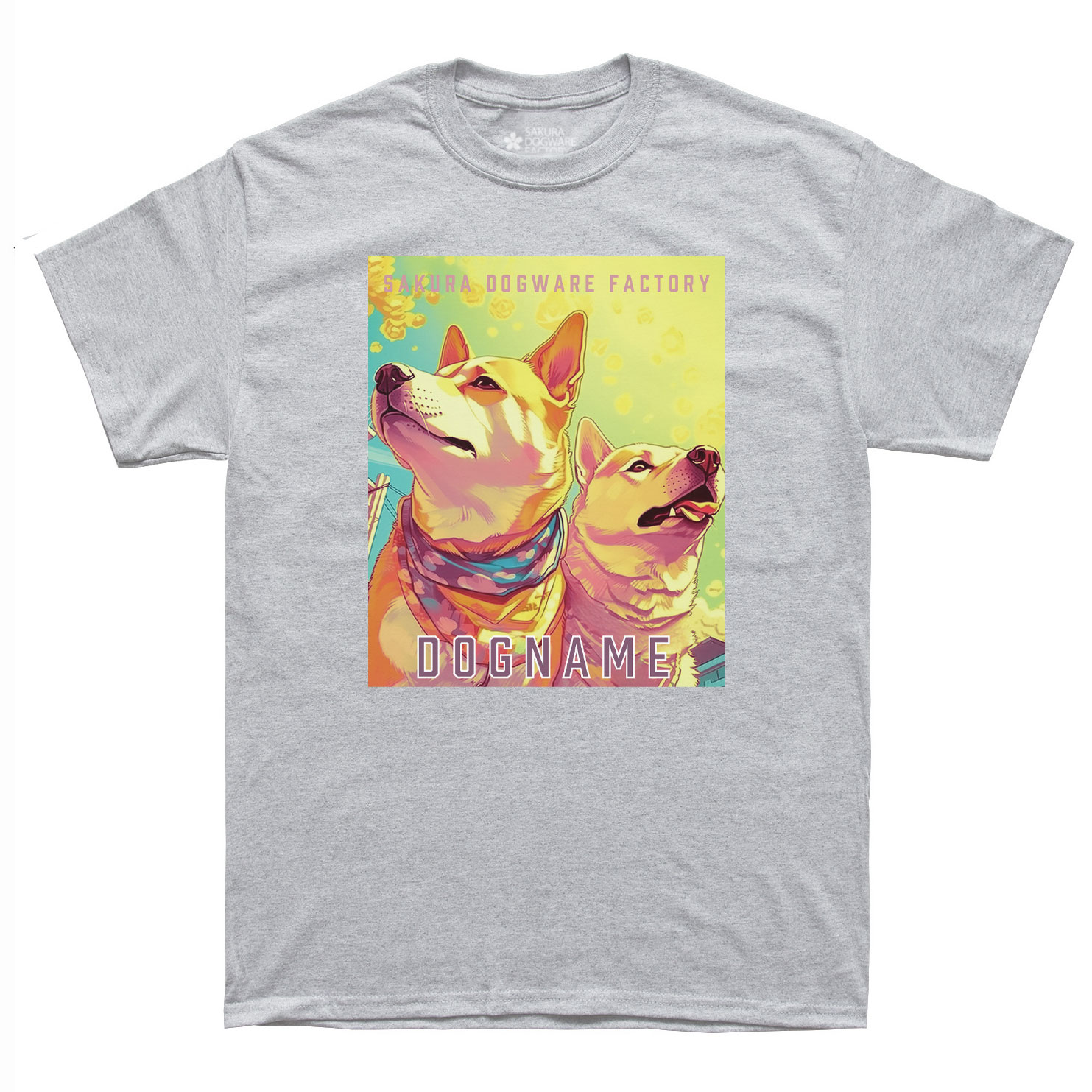 SAKURA DOGWARE FACTORY 名入れ　ユニセックス　Tシャツ　柴犬　 6058