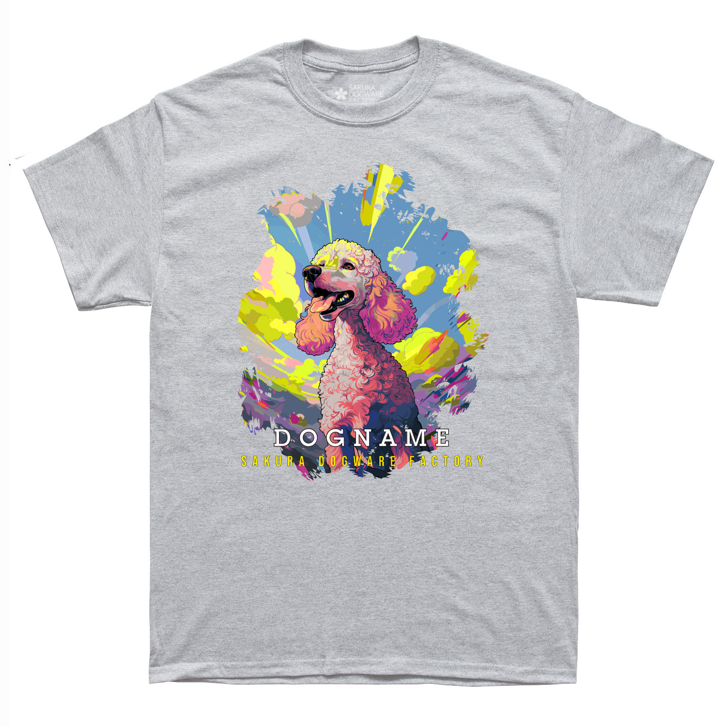 R&D.M.C. プリントTシャツ (犬) tシャツ 「unisex」転写プリント Tシャツ / パグ プリントT
